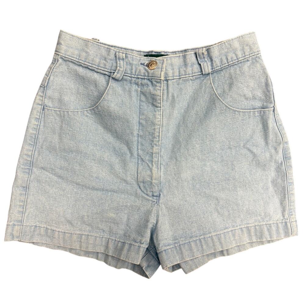 90s J.Crew Light Wash High Waisted Cotton Denim Shorts